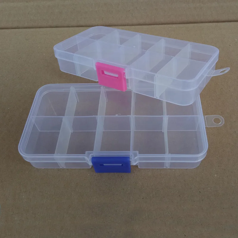 10 ячеек съемная прозрачная коробка для хранения семейная рыболовных снастей