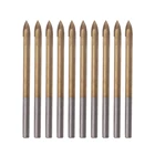 10x титановая Керамическая Плитка сверло для стекла вольфрамовый Карбид Крестовая колонка 5 мм