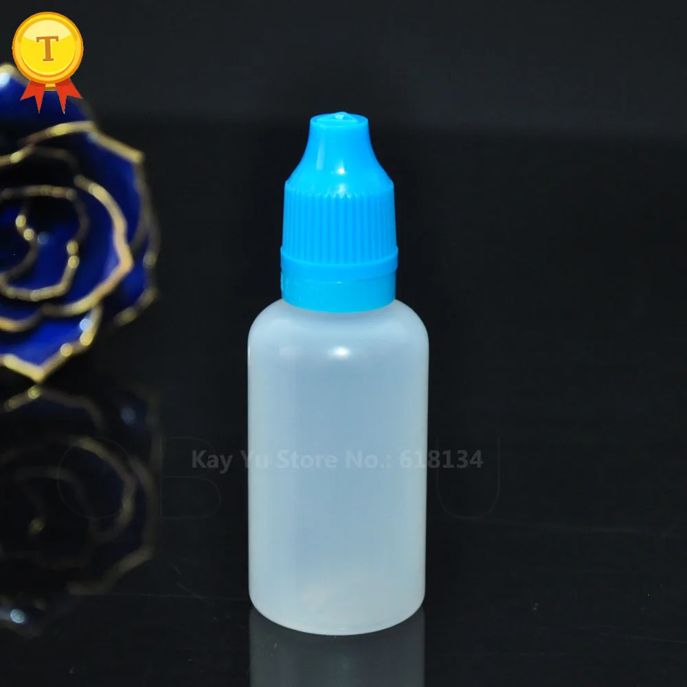 

High quality 2500pcs liquid bottle 30ml plastic dropper bottle with tamper evident cap and long thin tip