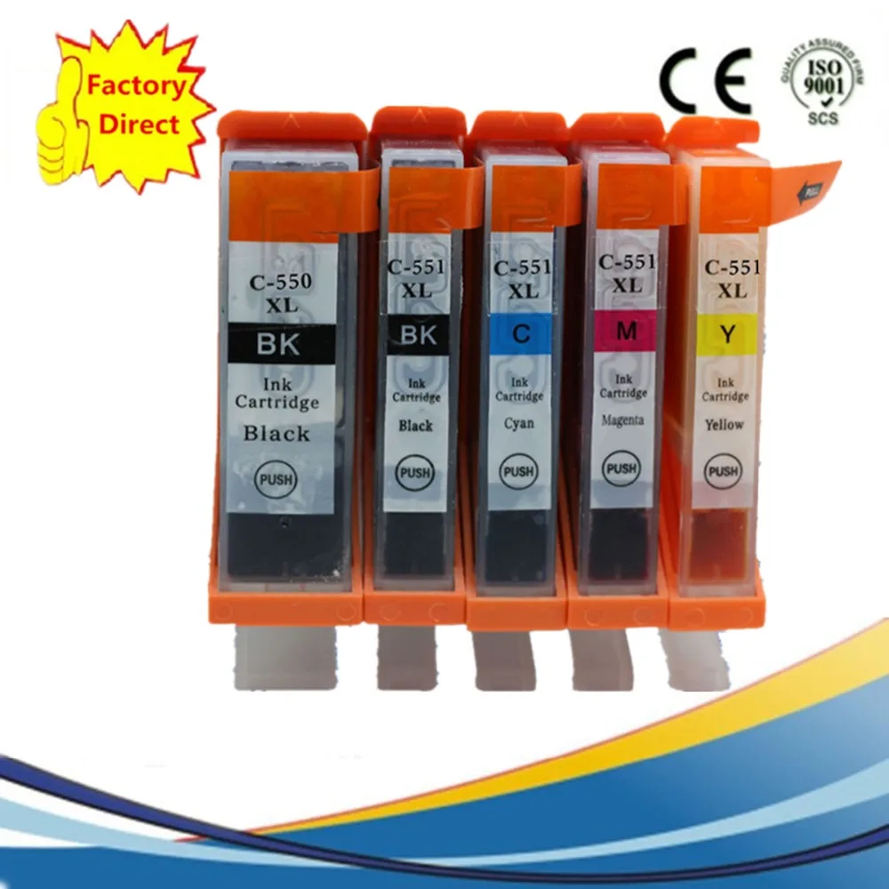 PGI550XL CLI551XL PGI550 PGI 550 сменный картридж для принтера Canon Pixma MG5450 MG5550 MG6350 MG6450 MG5650 MG6650 MG7150