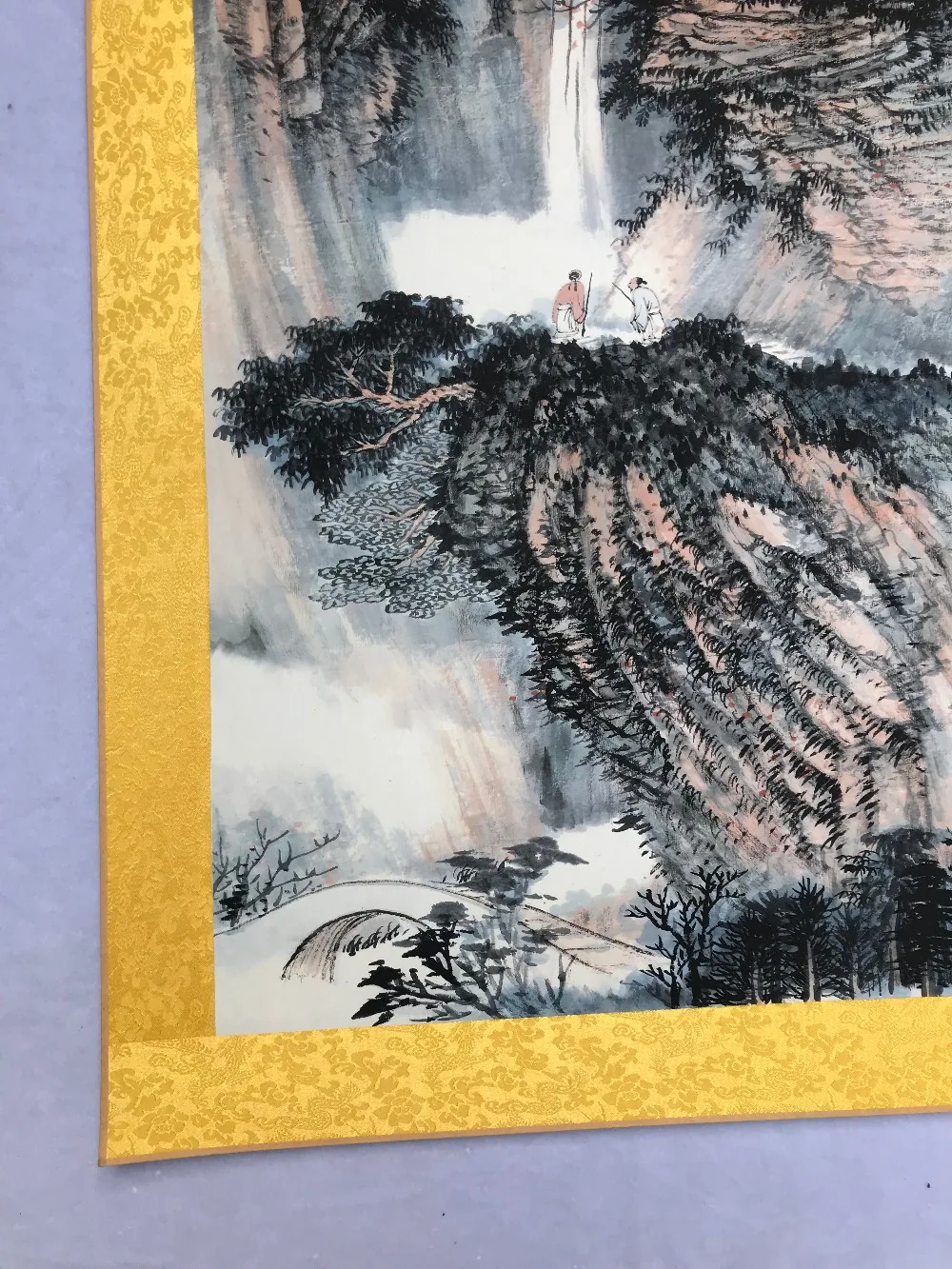 Китайский пейзаж живопись сосны водопад диаграммы|Рисование и каллиграфия| |