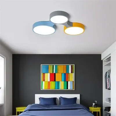 

Nordic led Ceiling Lights Modern Colorful lamp for Bedroom Ceiling Lamps Round thin plafondlamp Lighting lamparas de techo