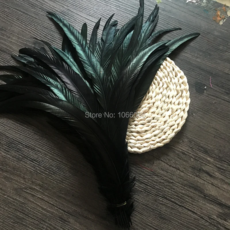500 шт/партия coque перо позолоченное куриное перо 40-45 см 16-18 дюймов золотое покрытие с перьями из хвоста петуха
