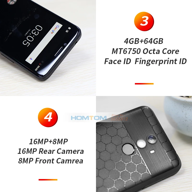 HOMTOM S99 5 дюймов 18:9 полный дисплей Мобильный телефон Android 8 0 Восьмиядерный 4 Гб ОЗУ 64