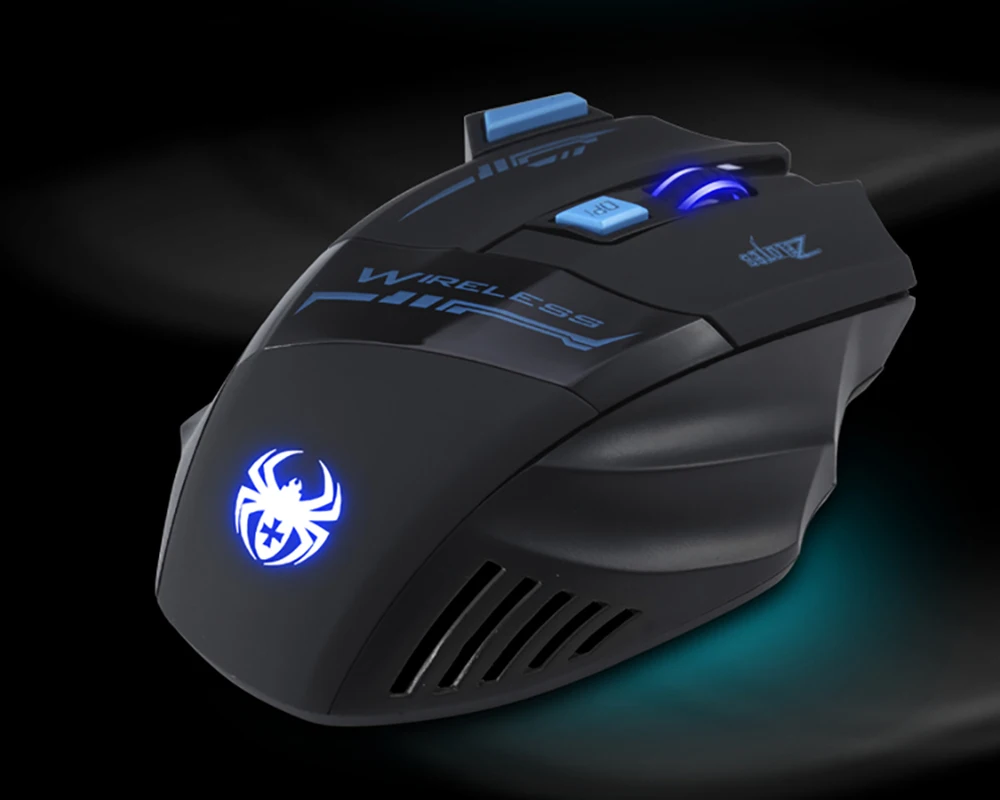 Беспроводная светодиодный ческая игровая мышь ZELOTES F14 2 4 ГГц 2400 DPI 7 кнопок|Мыши| |