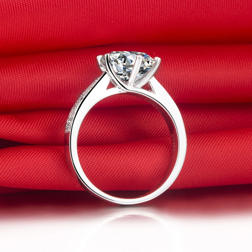 Perfect 1.5Ct Starlight Micro-pave Engagement Ring Nice Quality 925 Sterling Silver for Women | Украшения и аксессуары
