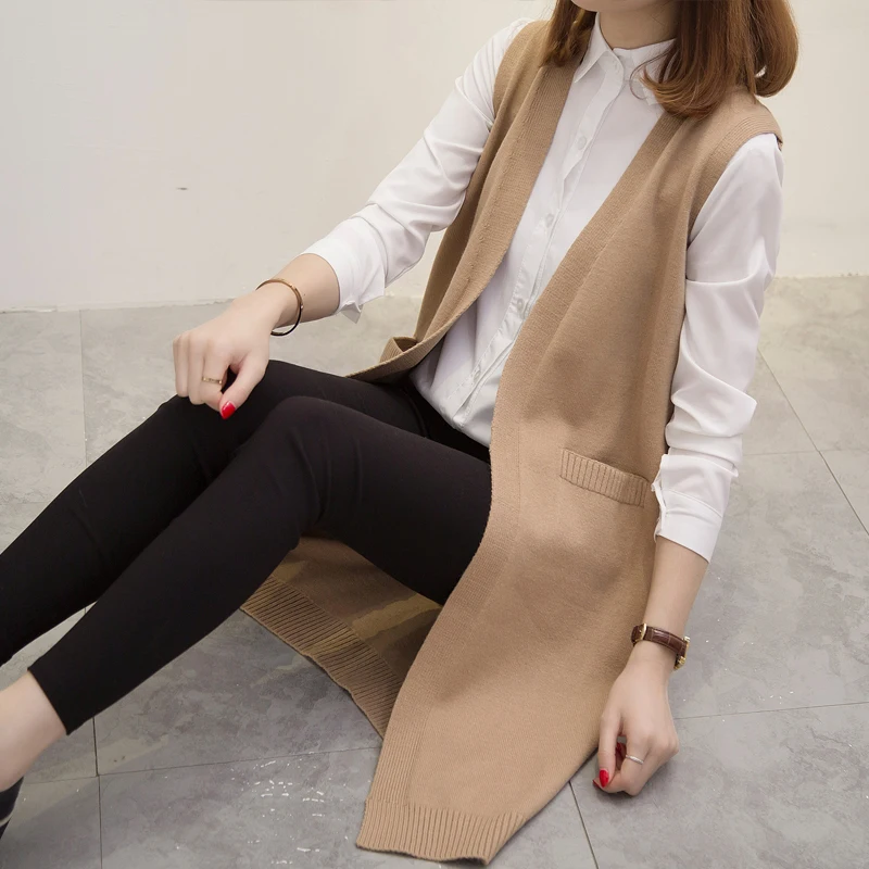 Распродажа 2021 женский жилет новая Корейская версия Свободный вязаный кардиган