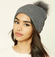 new fashion winter warm knitted fur ball hat casual caps crochet pompons ball women skullies
