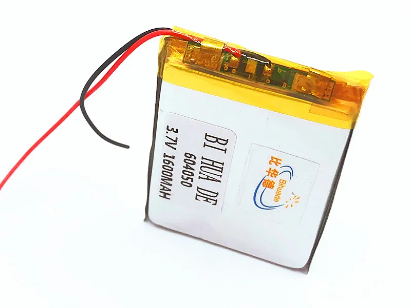 3.7V 1600mAh 604050 Lithium Polymer Li-Po Rechargeable Battery Li cells For Toy MP3 MP4 MP5 GPS Power Bank Speaker Tablet DIY |