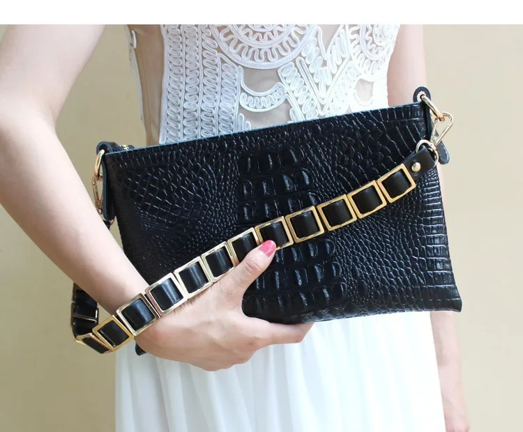 Kajie, золотой конверт, вечерний клатч, сумка из крокодиловой кожи, натуральная кожа, женские сумки-мессенджеры, кошельки и сумки, дизайнерские