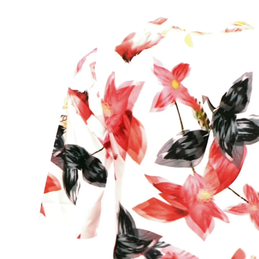 Женская блузка с коротким рукавом Повседневная летняя цветочным принтом | одежда