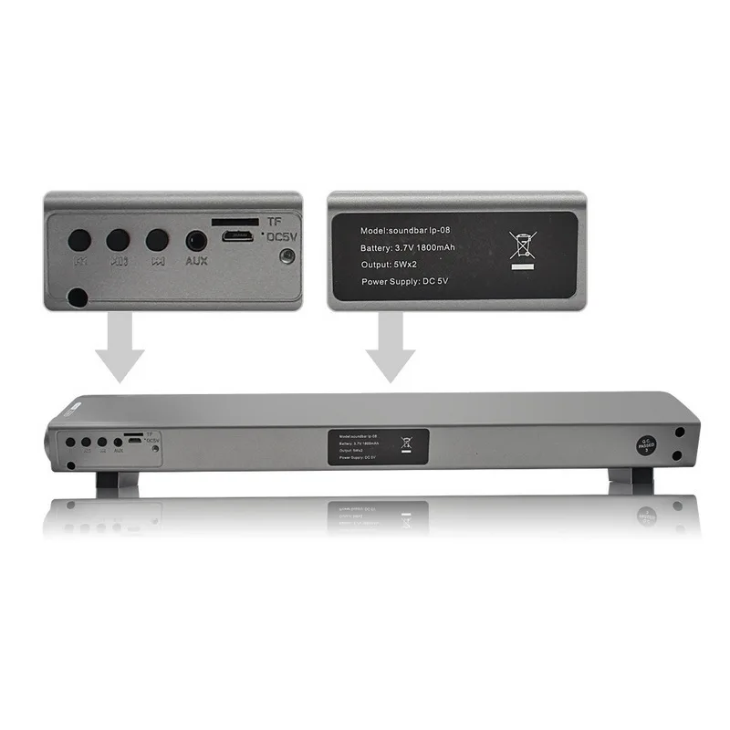 LP 08 звуковая панель Subwoof Bluetooth Колонка динамик s Улучшенный пульт дистанционного