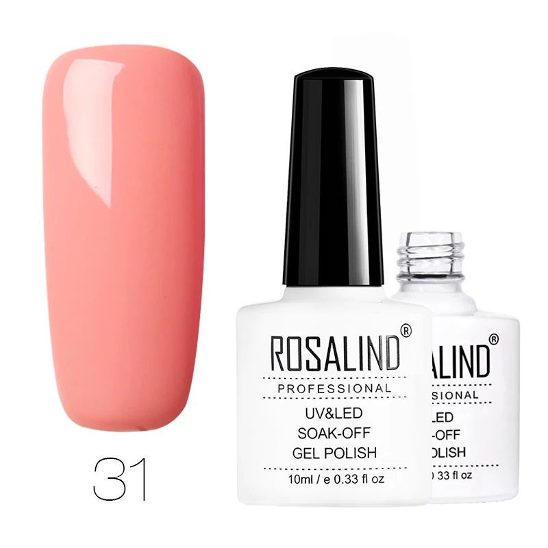 RD31 ROSALIND Гель-лак для ногтей Gliiter лак для ногтей перманентные лаки для ногтей для маникюра верхнее покрытие лак паук для праймер для ногтей - Цвет: RD31