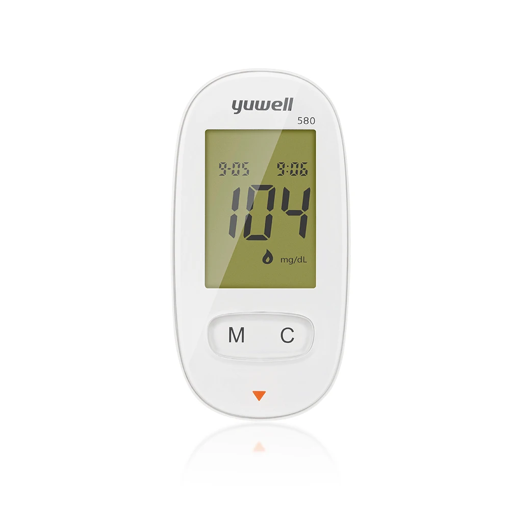 Meter only Yuwell mmol/L диабет глюкометр 580 медицинские диабетические тестовые полоски тест скарификатор; сахар в крови монитор здравоохранения инструмент Прямая поставка - Цвет: Meter only