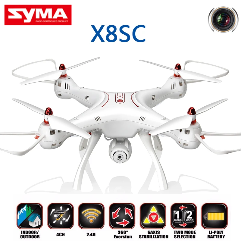 Оригинальный пульт дистанционного управления Syma Дрон X8SC с 2MP HD камерой 2 4G 4CH 6