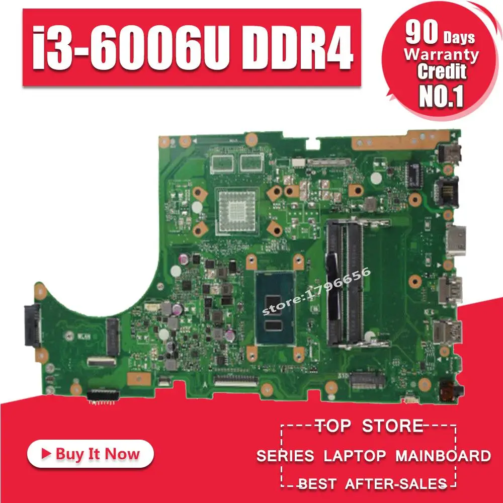X756UA материнская плата I3-6006 DDR3 слот для карт памяти для ASUS X756U X756UA X756UAK X756UWK X756UX X567UW материнская плата для ноутбука тест проведен
