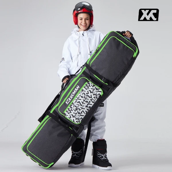 TX-180-8-Green Сумка для катания на роликах XCMAN с колесами Регулируемая длина для путешествий по воздуху-удлиненная/широкая/глубокая, водонепроницаемая-с защитой ABS - Цвет: TX-180-8-Green