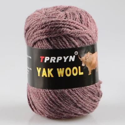 10 purple tan TPRPYN 500 г = 5 шт. шерсть яка пряжа для вязания тонкой камвольной смешанной вязания крючком Пряжа Вязание свитер шарф - Цвет: 10 purple tan