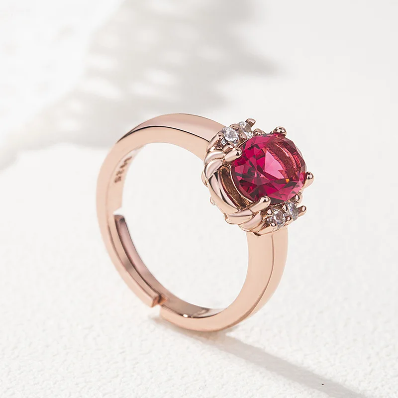 Bague Ringen женские кольца 925 пробы серебряные ювелирные изделия кольцо красный Изумрудный зеленый фиолетовое кольцо из циркона обручальное ювелирное изделие для свадьбы