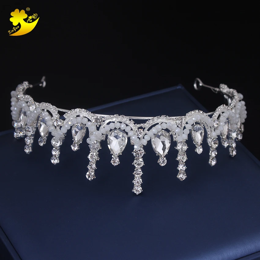 Xinyun новый продукт тиары и короны свадебные аксессуары для волос Miss World Crown Стразы