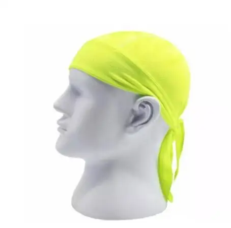 Fluorescent green 10 шт./партия быстросохнущая велосипедная Спортивная Кепка пиратская шляпа Беговая езда бандана головной платок велосипедная Кепка повязка на голову мужской головной платок - Цвет: Fluorescent green