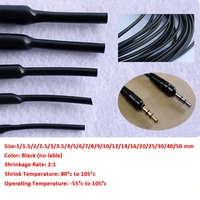 1 50meters 21 1mm 16mm black heat shrink tube heat shrinkable sleeving tubing wrap wire insulation sleeve