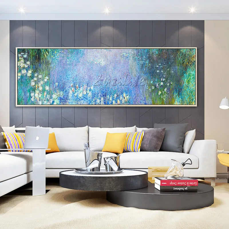 Картина маслом на холсте с изображением Клода Моне|art pictures|picture for living roomwall art picture |