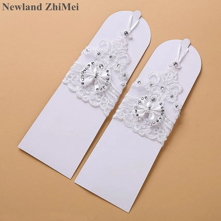 Недорогие перчатки без пальцев Newland ZhiMei цвета слоновой кости элегантные