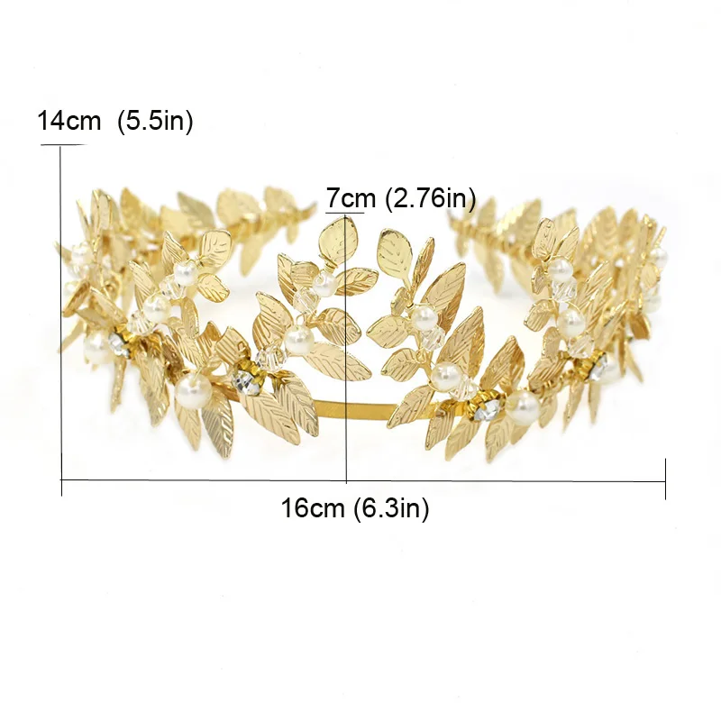 Тиара Свадебные аксессуары для волос корона ручной работы с жемчужной отделкой