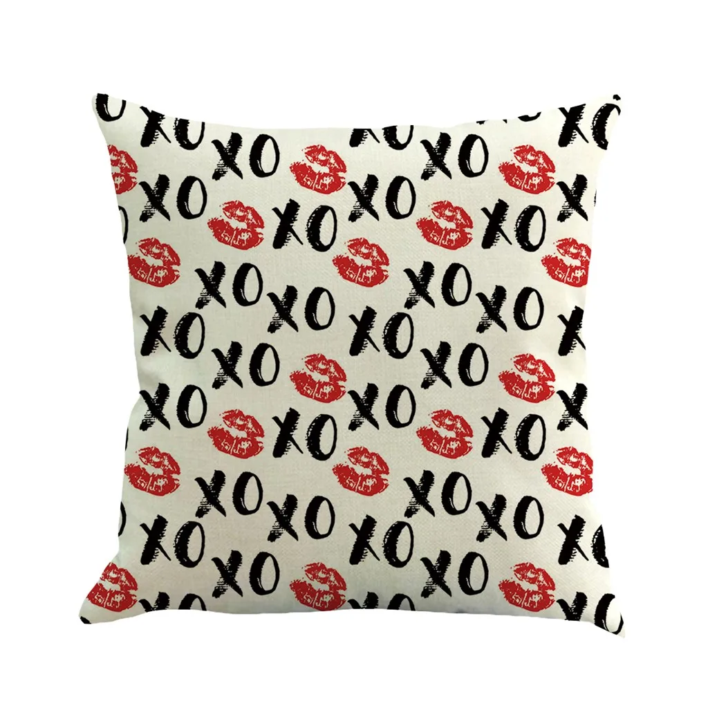 Couple Throw Pillow Case Valentine's Day Cotton Linen Couch Cushion Cover for Living Room Sofa Seat Decorative Gifts Favor L4 | Дом и сад