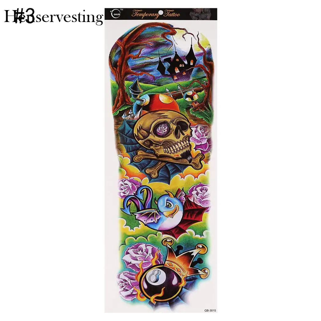 Водонепроницаемый рукав рука полный временный стикер татуировки для мужчин