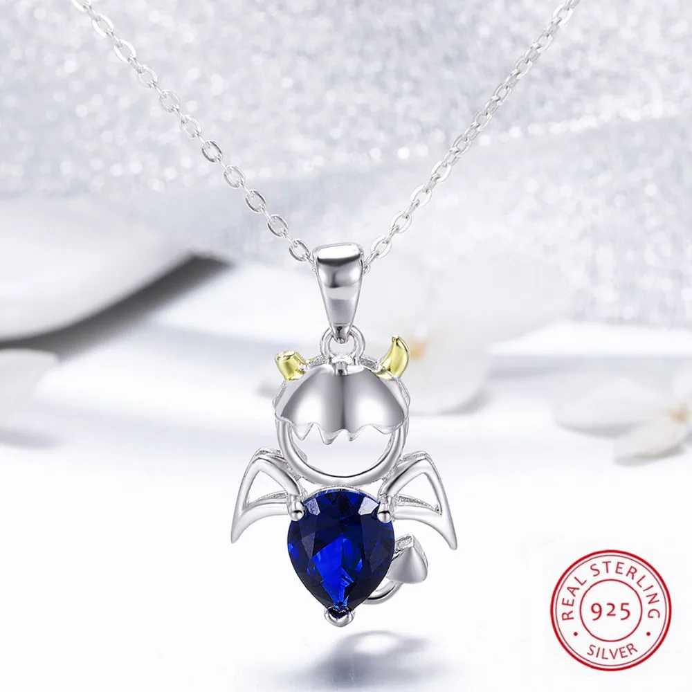 Женское ожерелье с подвеской из стерлингового серебра 925 пробы Angle &amp Devil