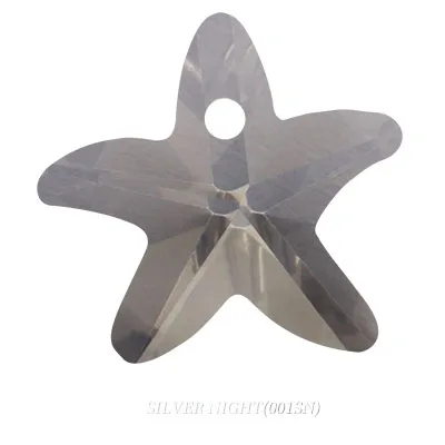Silver night shadow Ожерелье с подвеской в виде морской звезды с кристаллами, женские блестящие стразы, подвески, стразы, украшение для одежды - Цвет: Silver night shadow