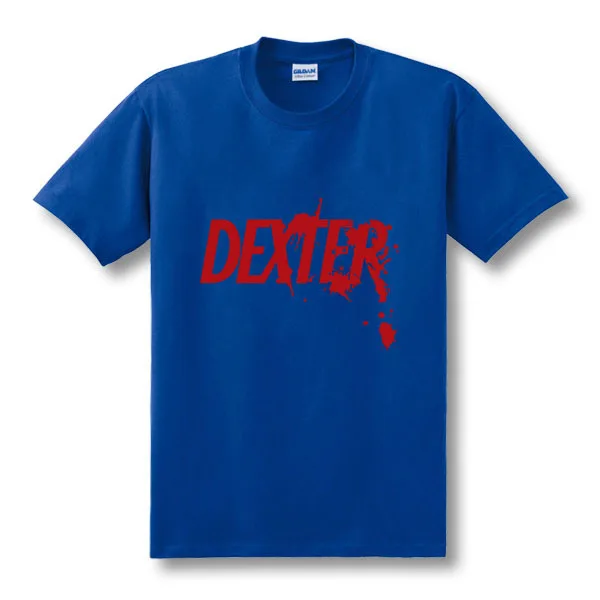 2020 Новая мужская модная летняя хлопковая футболка с коротким рукавом принтом DEXTER футболки размер XS XXL|fashion t