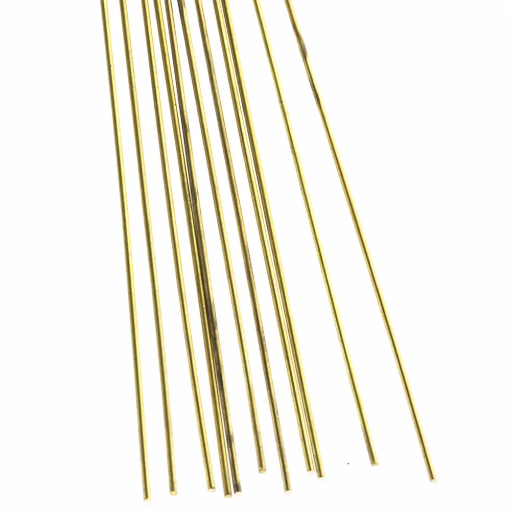 10pcs1.6x250mm Brass Rods Wires Sticks  Gold For Repair Welding Brazing Soldering images - 6
