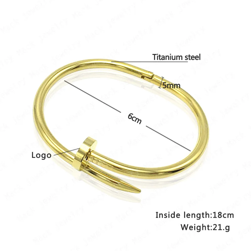 Известный Бренд Ювелирные Изделия Titanium Ногтей Браслет Из Нержавеющей Стали и