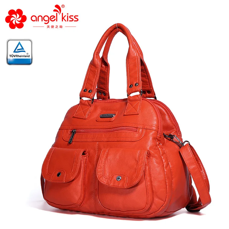 Angelkiss брендовые Промытые Сумки из искусственной кожи высокого качества