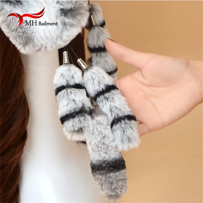 Лидер продаж Женская Зимняя Шапка бини ручной работы в полоску женская меховая