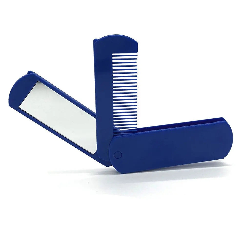 1 Набор Складная Расческа с зеркалом пластиковая портативная борода щетка для
