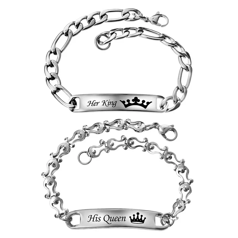 Женский и мужской браслет из нержавеющей стали FUNIQUE плетеный с буквами