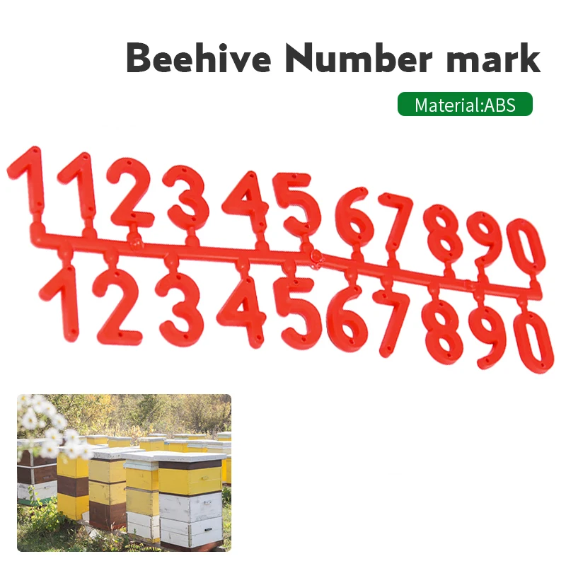 2 шт./упак. Beehive пластиковый цифровой номер красная коробка для пчеловодства рамка