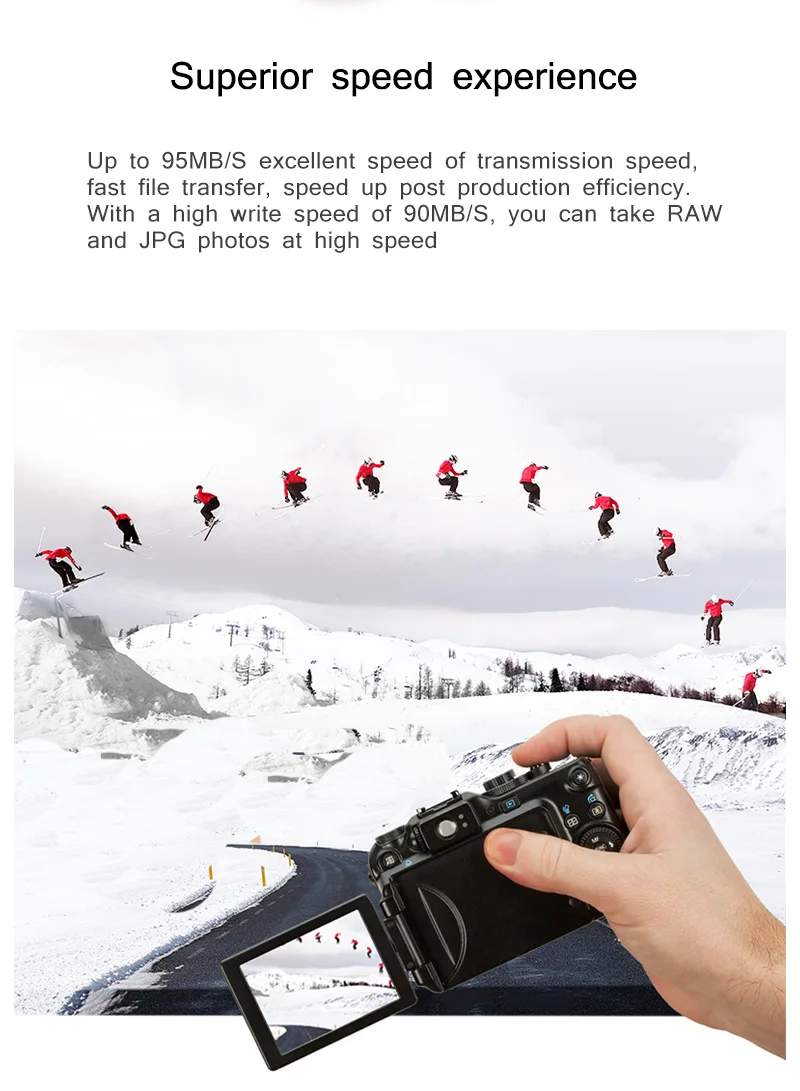 Карта памяти SanDisk Extreme Pro, 32 ГБ, 64 ГБ, 128 ГБ, SDHC, SDXC, UHS-I, класс 10, 95 м/с, поддержка U3, 4 K, для цифровой камеры
