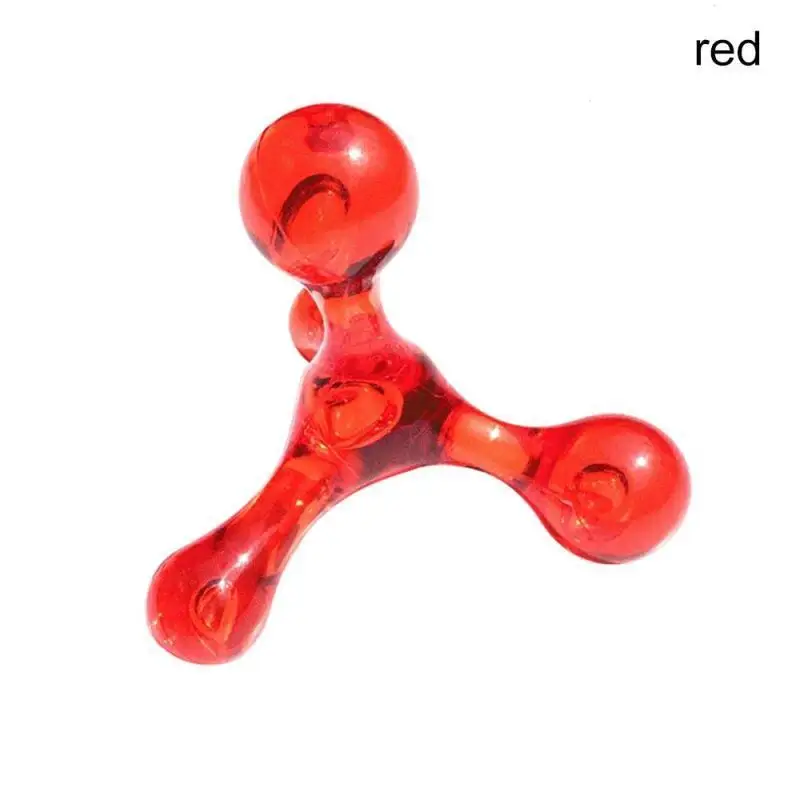 Red Мини-массажер для тела, ручной баланс, четыре шарика, портативный массажер для путешествий, триггер, точка, расслабление спины, устранение отёка, здоровье - Цвет: Red