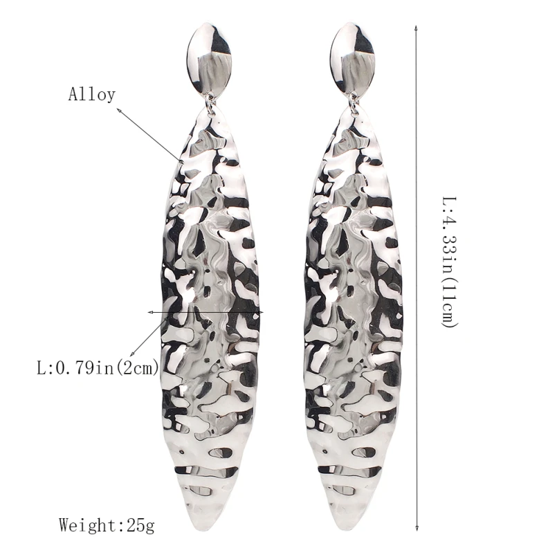 MANILAI модные массивные металлические Висячие серьги для женщин трендовые