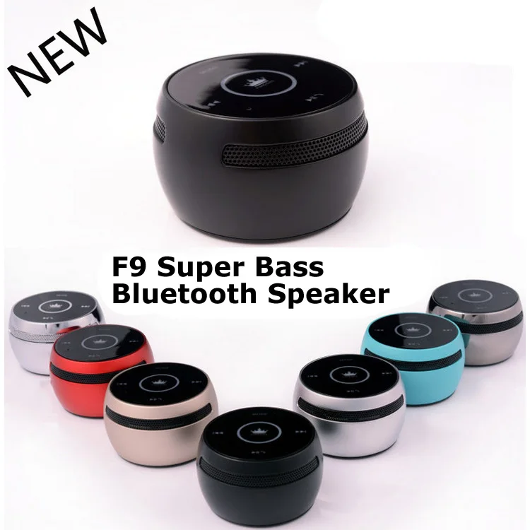 С розничной коробкой оригинал F9 Bluetooth динамик металлический Музыкальный барабан