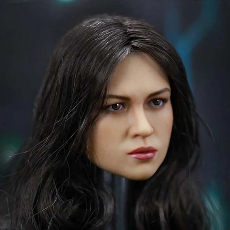 Mnotht игрушки Масштаб 1:6 Euramerican furious женщина голова Лепка JT001 Женщина солдат резьба