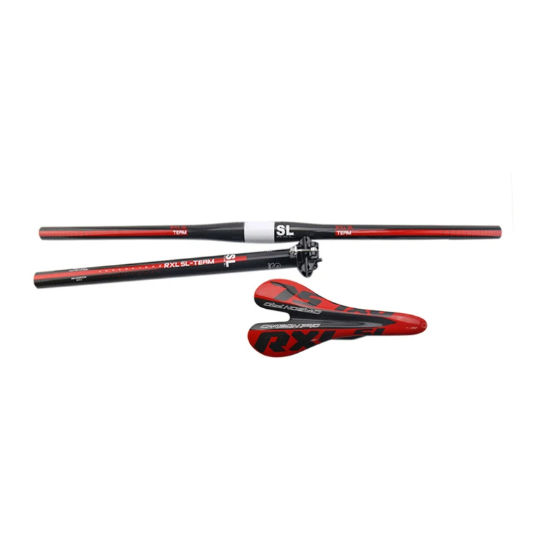 Set 18 RXL SL руль для велосипеда углеродный Mtb набор 3K стебель+ Sest Post+ Плоский/подъемный руль 31,8 мм однообразный руль для горного велосипеда - Цвет: Set 18