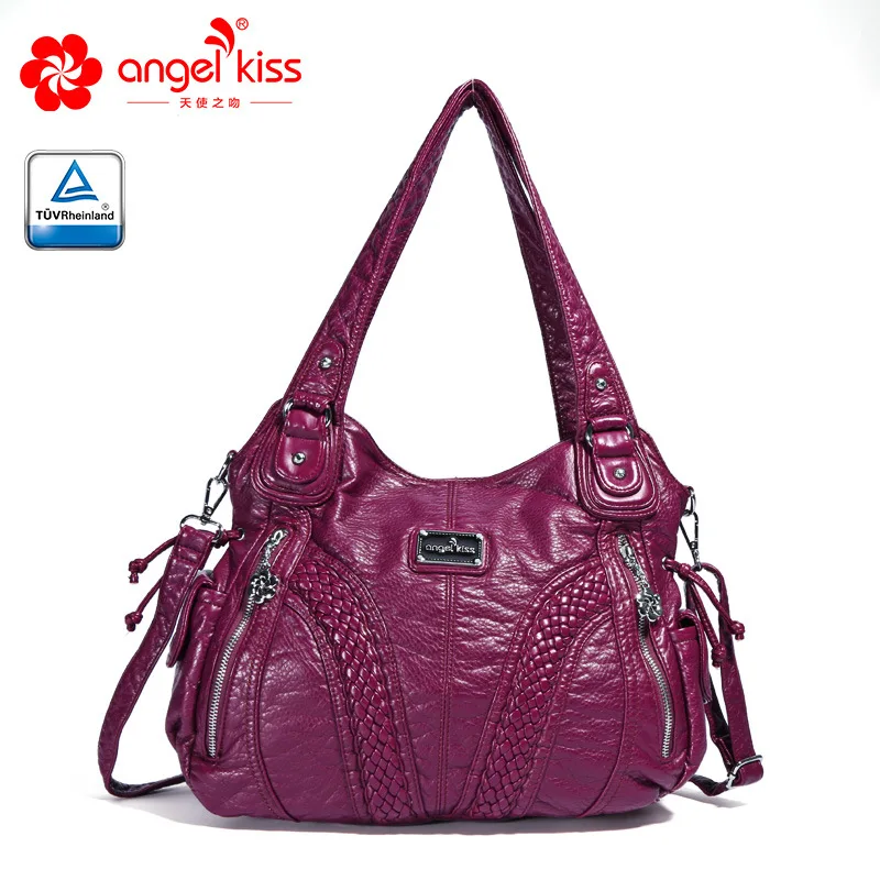 Wine red Европа и Америка PU Дамская сумка чистый цвет женские сумки Различные цвета на одно плечо диагональная сумка ZF9645 - Цвет: Wine red
