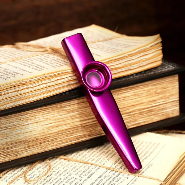 Purple Металлический Казу, легкий портативный инструмент для начинающих, инструмент для любителей музыки, духовой инструмент, простой дизайн, легкий kazoo - Цвет: Purple