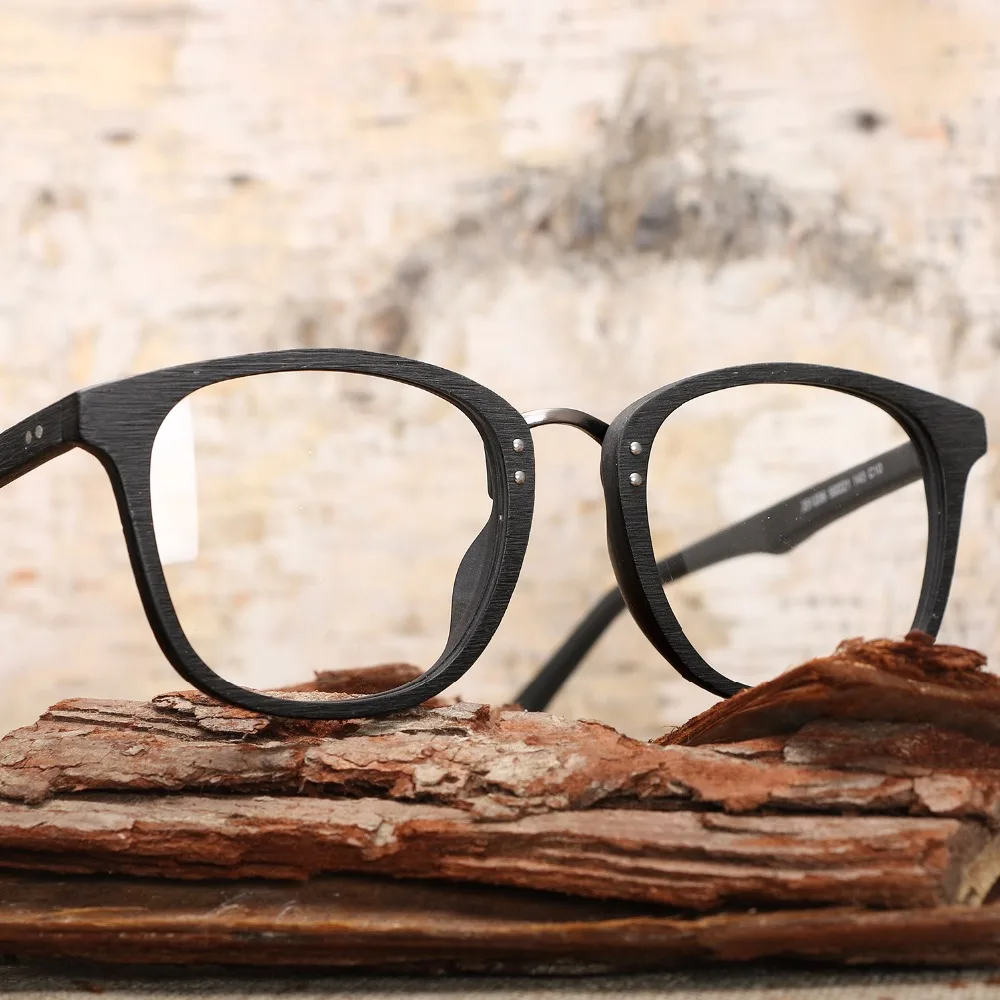 HDCRAFTER высокое качество винтажные очки с прозрачными линзами деревянные оправа